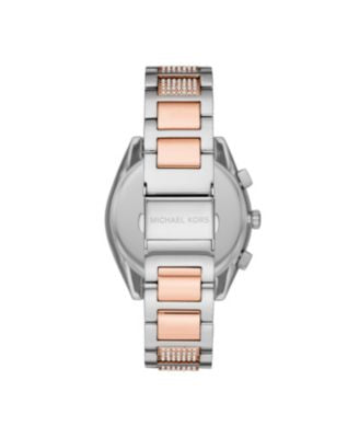 Michael Kors Women's Janelle Chronograph Silver-Tone Stainless Steel Watch MK7098